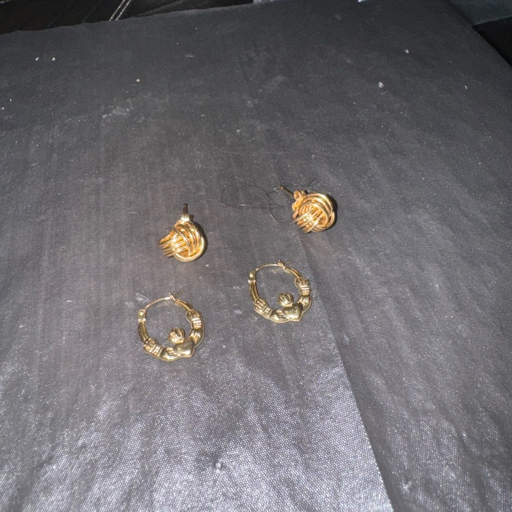 14 k gold hoops